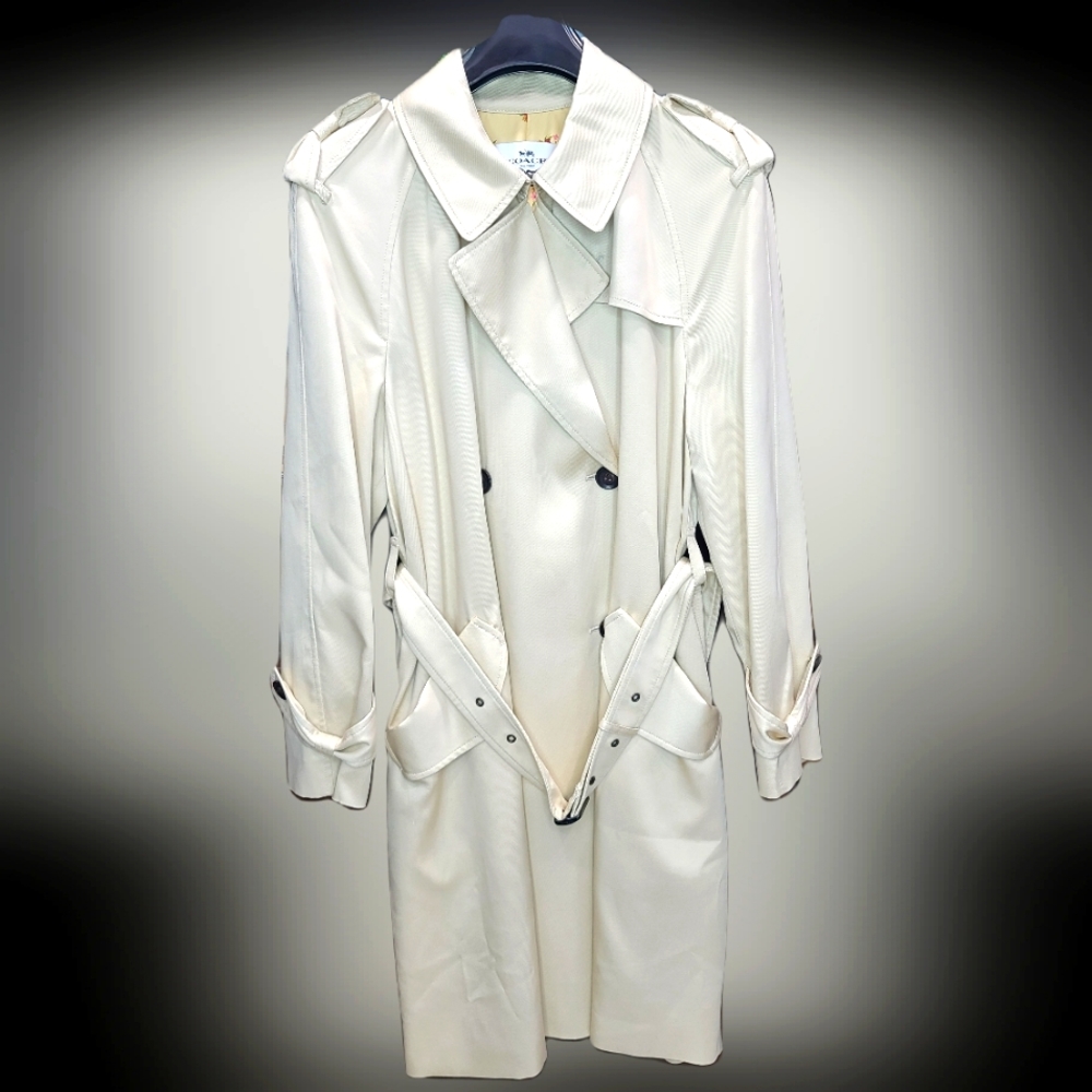 Coach Vintage Lightweight Drapey Trench Coat – Linen Color, NWT